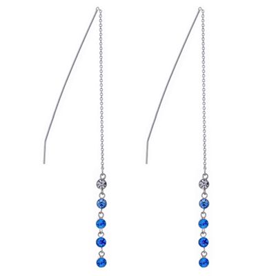 Designer blue crystal earring